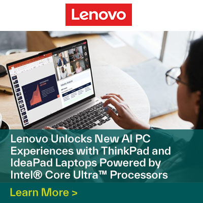 Lenovo Unlocks New AI PC Experiences with ThinkPad and IdeaPad Laptops Powered by Intel® Core Ultra™ Processors